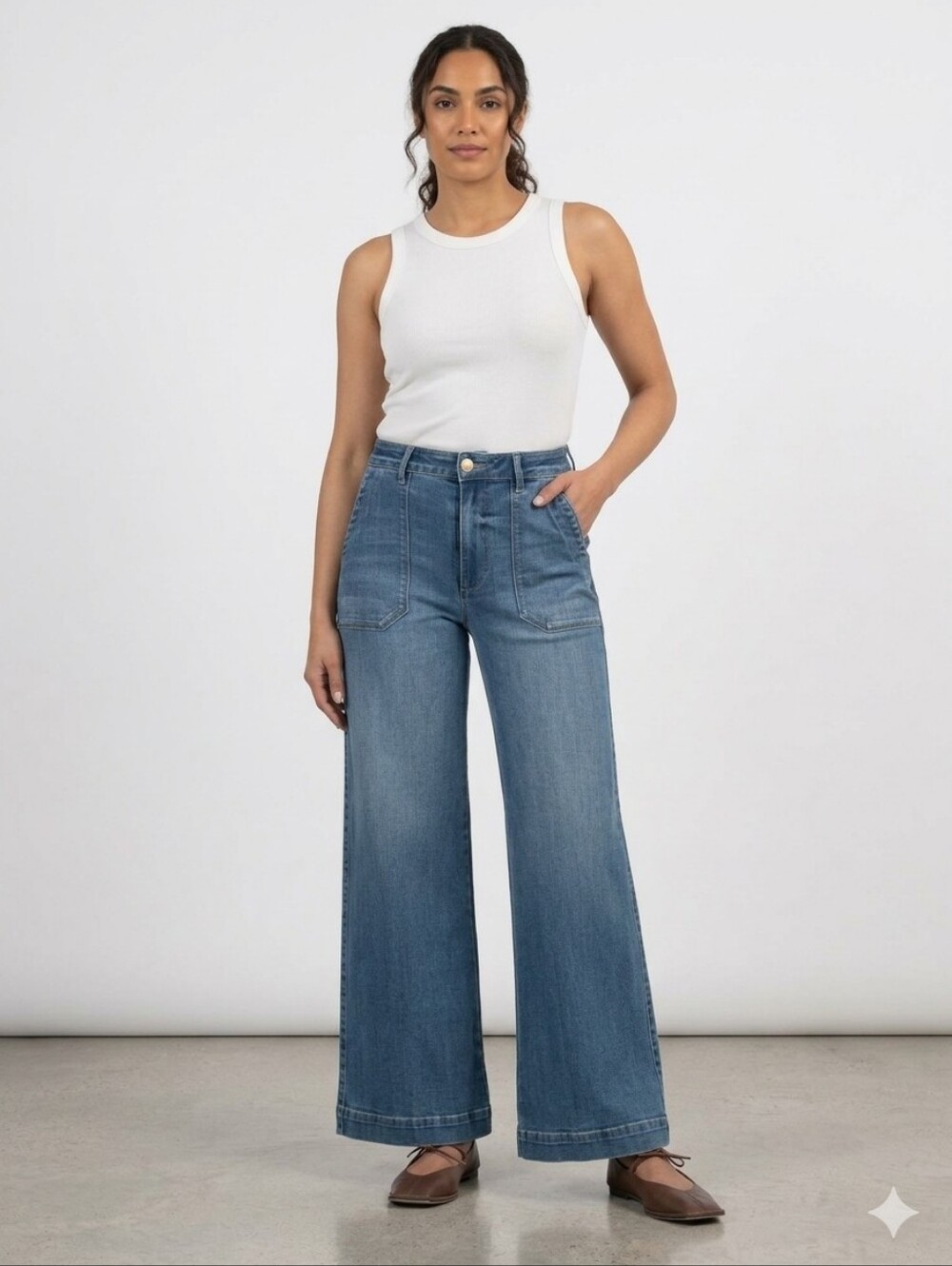 KUT from the Kloth Meg High-Rise Wide-Leg Jeans Size 10